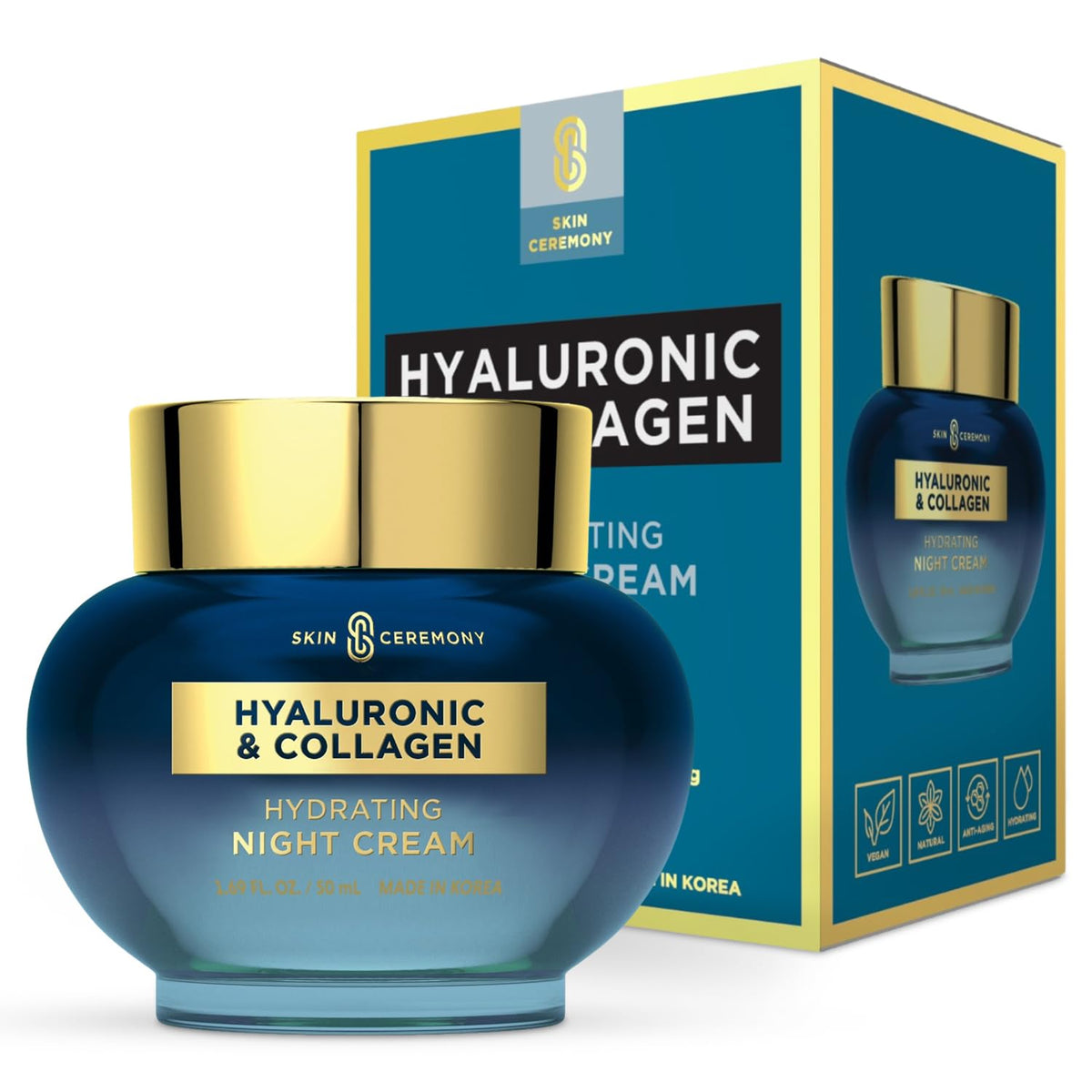 Eternal Glow Hyaluronic Night Cream - Collagen Enriched